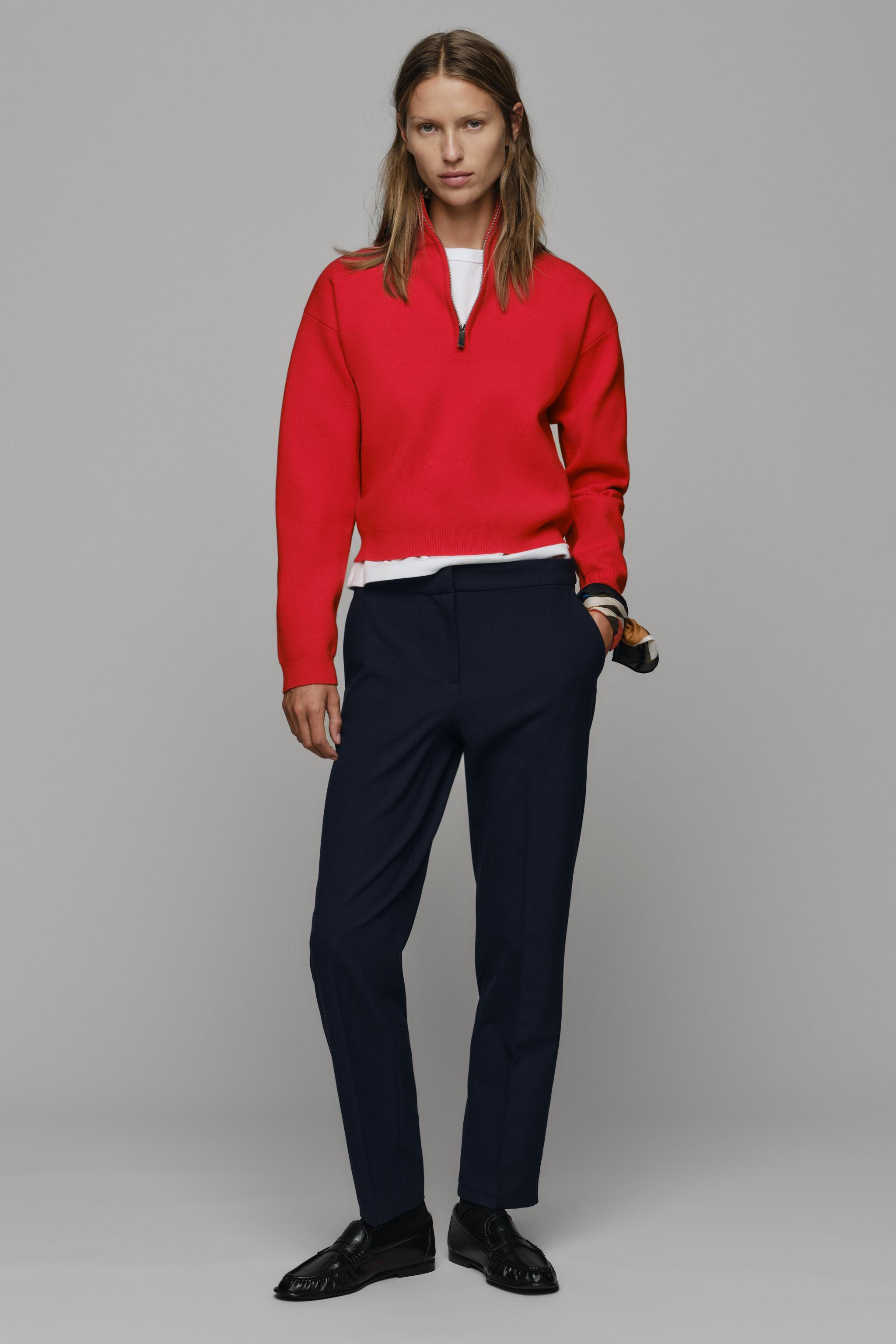 KNIT ZIP-UP JUMPER